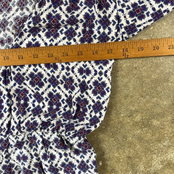 Brandy Melville Blue and White Geometric DressSize: Small - Picture 6 of 7